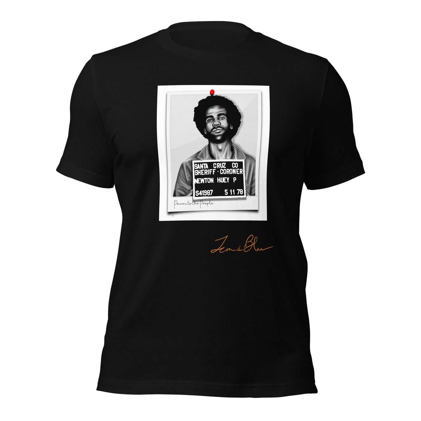 HUEY P. NEWTON ICONIK BLAC GRAPHIC T