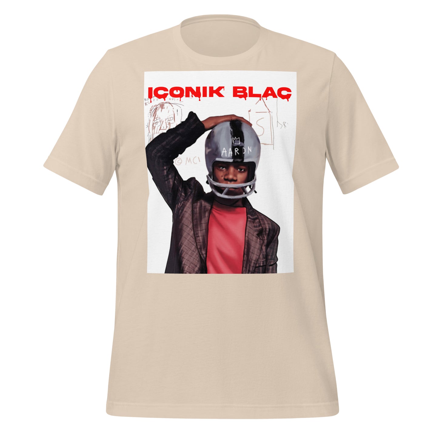 BASQUIAT ''AARON'' ICONIK BLAC GRAPHIC T