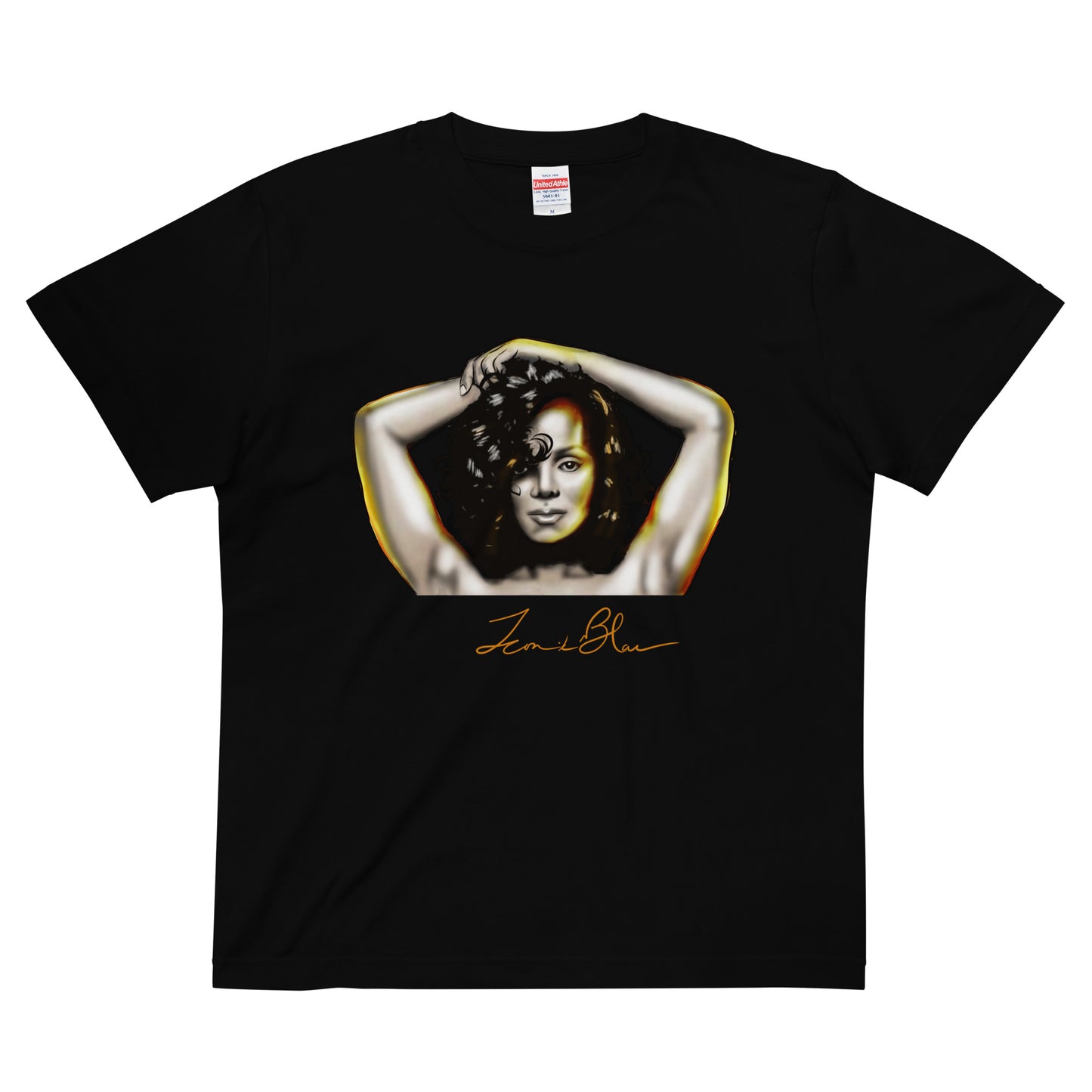 WOMENS JANET JACKSON ICONIK BLAC GRAPHIC T